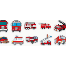 Cartoon Fire Engine Stickers 10's - Sold Assorted